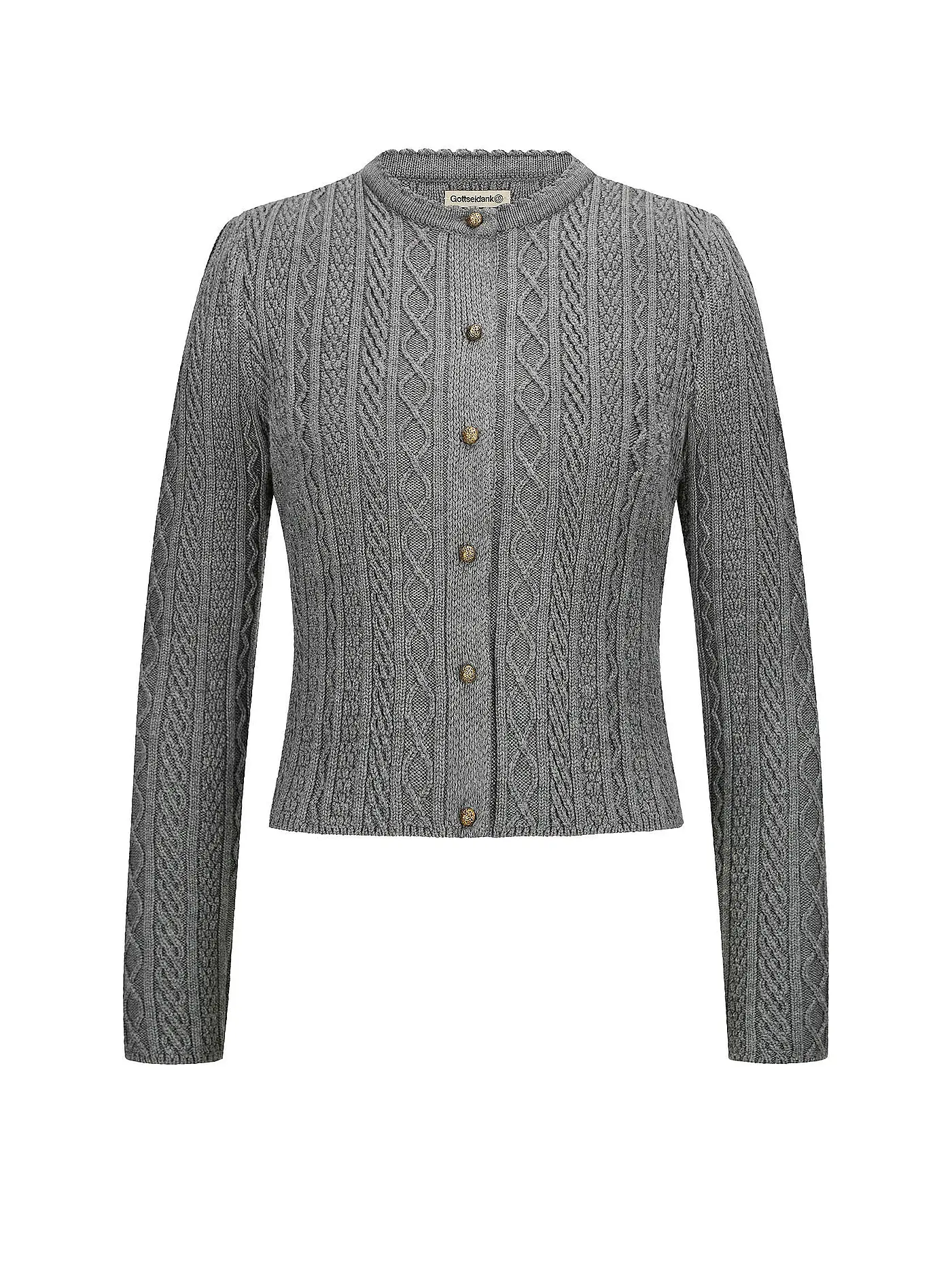 GOTTSEIDANK | Trachten Strickjacke SOPHIA | grau